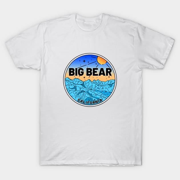 Big Bear Lake California Nevada Skiing Ski T-Shirt by DD2019